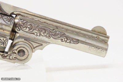 ENGRAVED NICKEL & IVORY SMITH & WESSON .38 Single Action RevolverAntique Low 4-Digit Serial Number S&W Made Circa 1877 - Image 18 of 18