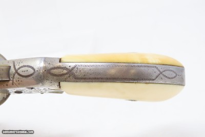 ENGRAVED NICKEL & IVORY SMITH & WESSON .38 Single Action RevolverAntique Low 4-Digit Serial Number S&W Made Circa 1877 - Image 6 of 18