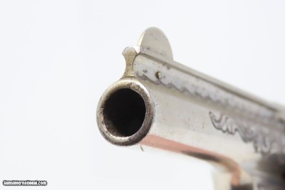 ENGRAVED NICKEL & IVORY SMITH & WESSON .38 Single Action RevolverAntique Low 4-Digit Serial Number S&W Made Circa 1877 - Image 10 of 18