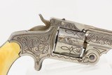 ENGRAVED NICKEL & IVORY SMITH & WESSON .38 Single Action Revolver
Antique Low 4-Digit Serial Number S&W Made Circa 1877 - 17 of 18