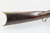 c1840s WABASH, INDIANA J.S. BURSON Long Rifle Full-Stock .36 MapleAntique Kentucky Style Rifle Made by a Quaker! - 3 of 21