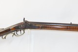 c1840s WABASH, INDIANA J.S. BURSON Long Rifle Full-Stock .36 MapleAntique Kentucky Style Rifle Made by a Quaker! - 4 of 21