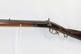 c1840s WABASH, INDIANA J.S. BURSON Long Rifle Full-Stock .36 MapleAntique Kentucky Style Rifle Made by a Quaker! - 17 of 21