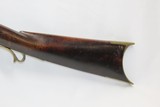 c1840s WABASH, INDIANA J.S. BURSON Long Rifle Full-Stock .36 MapleAntique Kentucky Style Rifle Made by a Quaker! - 16 of 21