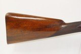 PRESTON, ENGLAND JAMES BURROW 12 Gauge SxS Percussion SHOTGUN BRITISH Antique DAMASCUS BARRELS, ENGRAVING, BLACK POWDER - 16 of 23