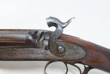 PRESTON, ENGLAND JAMES BURROW 12 Gauge SxS Percussion SHOTGUN BRITISH Antique DAMASCUS BARRELS, ENGRAVING, BLACK POWDER - 22 of 23