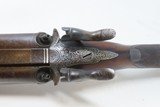 PRESTON, ENGLAND JAMES BURROW 12 Gauge SxS Percussion SHOTGUN BRITISH Antique DAMASCUS BARRELS, ENGRAVING, BLACK POWDER - 21 of 23