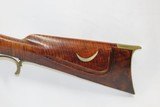 WHEELING, WEST VIRGINIA T. HUGHES FRONTIER LONG RIFLE Tiger Striped Maple .38 Caliber Full-Stock Pioneer Rifle - 16 of 20