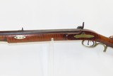 WHEELING, WEST VIRGINIA T. HUGHES FRONTIER LONG RIFLE Tiger Striped Maple .38 Caliber Full-Stock Pioneer Rifle - 17 of 20