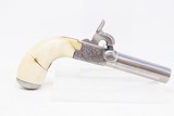 CASED BRACE of IVORY GRIPPED .44 Pistols Matched Pair Twins Belgium Antique FINE Mid-1800s Pistols with FOLDING TRIGGERS - 18 of 25