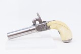 CASED BRACE of IVORY GRIPPED .44 Pistols Matched Pair Twins Belgium Antique FINE Mid-1800s Pistols with FOLDING TRIGGERS - 7 of 25