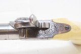 CASED BRACE of IVORY GRIPPED .44 Pistols Matched Pair Twins Belgium Antique FINE Mid-1800s Pistols with FOLDING TRIGGERS - 12 of 25