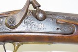 ENGRAVED Antique H. SHEETS .42 Percussion Conversion SPORTING Rifle
Early 1800s VIRGINIA w/M.M. MASLIN Lock & PEEP SIGHT - 6 of 19