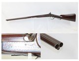 ENGRAVED Antique WILKINSON & SON 16 Gauge Double Barrel Percussion SHOTGUNBritish SIDE BY SIDE Shotgun with GRIP SAFETY - 1 of 20
