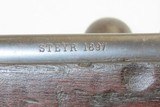 Antique DUTCH Contract STEYR GEWEER M1895 Straight Pull Rifle MANNLICHER1897 Manufactured World War I & II Rifle w/SLING - 14 of 19