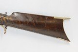 1850s ENGRAVED Antique .30 Perc. Small Caliber Long Rifle FRONTIER/HOMSTEAD HALF STOCK, BACK ACTION Rifle with GOLCHER LOCK - 15 of 19