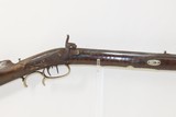 1850s ENGRAVED Antique .30 Perc. Small Caliber Long Rifle FRONTIER/HOMSTEAD HALF STOCK, BACK ACTION Rifle with GOLCHER LOCK - 4 of 19