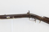 1850s ENGRAVED Antique .30 Perc. Small Caliber Long Rifle FRONTIER/HOMSTEAD HALF STOCK, BACK ACTION Rifle with GOLCHER LOCK - 16 of 19