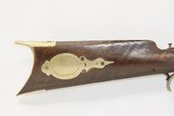 1850s ENGRAVED Antique .30 Perc. Small Caliber Long Rifle FRONTIER/HOMSTEAD HALF STOCK, BACK ACTION Rifle with GOLCHER LOCK - 3 of 19