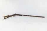 1850s ENGRAVED Antique .30 Perc. Small Caliber Long Rifle FRONTIER/HOMSTEAD HALF STOCK, BACK ACTION Rifle with GOLCHER LOCK - 2 of 19