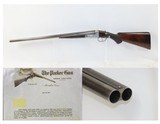 LOS ANGELES, CA TUFTS PARKER BROTHERS DH Grade 3 HAMMERLESS Shotgun Antique Made In 1897 & Shipped to TUFTS LYON ARMS in LA Per Letter