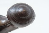 Carved Stock FRENCHAntiqueFLINTLOCK DOUBLE BARREL .40 Caliber 3” Pistol c1800 “Life Preserver” - 5 of 12