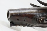 Carved Stock FRENCHAntiqueFLINTLOCK DOUBLE BARREL .40 Caliber 3” Pistol c1800 “Life Preserver” - 1 of 12