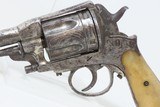 BELGIAN GASSER VERO MONTENEGRO 11.3 Revolver ENGRAVED Bone Grip Leopold C&R Montenegrin King’s Favored & Decreed Sidearm - 4 of 20