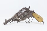 BELGIAN GASSER VERO MONTENEGRO 11.3 Revolver ENGRAVED Bone Grip Leopold C&R Montenegrin King’s Favored & Decreed Sidearm - 2 of 20