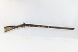 TRENTON, NJ c1850s H. PARKER & CO. .36 FRONTIER Pioneer Long Rifle
Antique Engraved German Silver Patchbox & Single Set Trigger! - 2 of 20