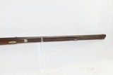 TRENTON, NJ c1850s H. PARKER & CO. .36 FRONTIER Pioneer Long Rifle
Antique Engraved German Silver Patchbox & Single Set Trigger! - 5 of 20