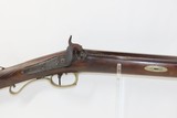 TRENTON, NJ c1850s H. PARKER & CO. .36 FRONTIER Pioneer Long Rifle
Antique Engraved German Silver Patchbox & Single Set Trigger! - 4 of 20