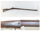 TRENTON, NJ c1850s H. PARKER & CO. .36 FRONTIER Pioneer Long RifleAntique Engraved German Silver Patchbox & Single Set Trigger!