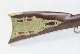 TRENTON, NJ c1850s H. PARKER & CO. .36 FRONTIER Pioneer Long Rifle
Antique Engraved German Silver Patchbox & Single Set Trigger! - 3 of 20