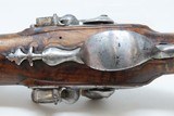 Antique European FLINTLOCK Pistol DOUBLE BARREL Side by Side SxS .54 Caliber Likely French Twin Barreled Sidearm - 9 of 15