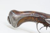 Antique European FLINTLOCK Pistol DOUBLE BARREL Side by Side SxS .54 Caliber Likely French Twin Barreled Sidearm - 13 of 15