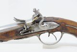 Antique European FLINTLOCK Pistol DOUBLE BARREL Side by Side SxS .54 Caliber Likely French Twin Barreled Sidearm - 3 of 15