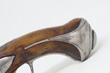 Antique European FLINTLOCK Pistol DOUBLE BARREL Side by Side SxS .54 Caliber Likely French Twin Barreled Sidearm - 2 of 15