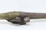 METAL Balkan RAT-TAIL Stocked .62 MIQUELET Flintlock Greece Bosnia Albania
Circa 1750-1800 ENGRAVED All Metal Flintlock Pistol - 7 of 16