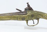 METAL Balkan RAT-TAIL Stocked .62 MIQUELET Flintlock Greece Bosnia Albania
Circa 1750-1800 ENGRAVED All Metal Flintlock Pistol - 15 of 16