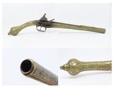 METAL Balkan RAT-TAIL Stocked .62 MIQUELET Flintlock Greece Bosnia Albania
Circa 1750-1800 ENGRAVED All Metal Flintlock Pistol - 1 of 16