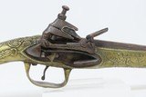 METAL Balkan RAT-TAIL Stocked .62 MIQUELET Flintlock Greece Bosnia Albania
Circa 1750-1800 ENGRAVED All Metal Flintlock Pistol - 4 of 16