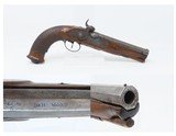 AUGSBURG, BAVARIA JOHANN MOND Mid-1800s Pistol .42 Antique BAVARIAN Self-defense BELT Pistol - 1 of 17