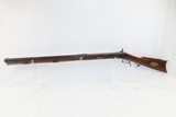 1850s PENNSYLVANIA LONG RIFLE WE ROBBINS .45 Engraved German Silver Antique HALF STOCK Rifle with P.S. NEWTON Lock - 14 of 19