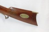 1850s PENNSYLVANIA LONG RIFLE WE ROBBINS .45 Engraved German Silver Antique HALF STOCK Rifle with P.S. NEWTON Lock - 15 of 19