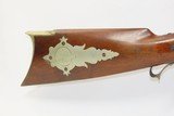 1850s PENNSYLVANIA LONG RIFLE WE ROBBINS .45 Engraved German Silver Antique HALF STOCK Rifle with P.S. NEWTON Lock - 3 of 19