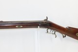 1850s PENNSYLVANIA LONG RIFLE WE ROBBINS .45 Engraved German Silver Antique HALF STOCK Rifle with P.S. NEWTON Lock - 16 of 19