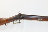 1850s PENNSYLVANIA LONG RIFLE WE ROBBINS .45 Engraved German Silver Antique HALF STOCK Rifle with P.S. NEWTON Lock - 4 of 19