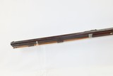 1850s PENNSYLVANIA LONG RIFLE WE ROBBINS .45 Engraved German Silver Antique HALF STOCK Rifle with P.S. NEWTON Lock - 17 of 19
