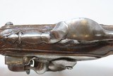 Early-1800 ENGRAVED & CARVED French FLINTLOCK Pocket Pistol Panoply Antique Short Range SELF DEFENSE Pistol - 11 of 16